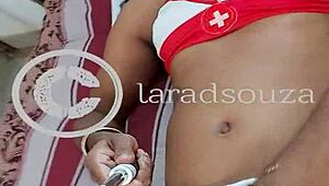 Indian ladyboy lara dsouza engages in self-pleasure routine