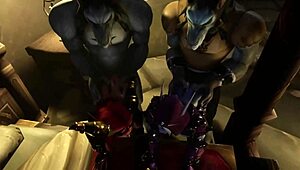 Elf And Werewolf Orgy Bangs Bent Over!