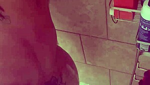 bbw danie enjoys shower time with big tits and ass