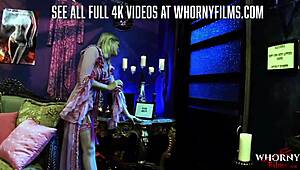 two stunning blondes in lingerie get fucked hard by latex guy 😈