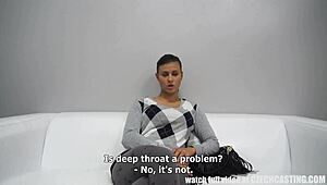 Stunning brunette with big tits nails intense pornjob interview with passion