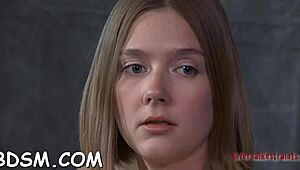 Blonde Babe in Bondage! Feeling Every Touch as She Films Her First Hardcore Porn Video!