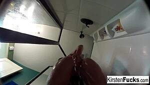 Kirsten Price, the brunette babe, engages in passionate lesbian sex