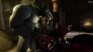 Elf And Werewolf Orgy Bangs Bent Over!