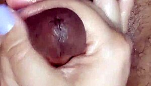 Prostate massage leads to cum and creampie with dildo