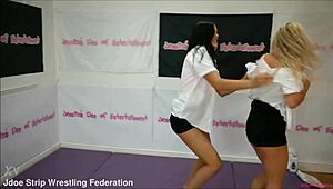 Amy Murphy and Jessica Morgan compete in bra and panties match