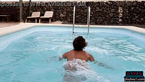 Tiny tits ebony teen 18+ model Agatha hooks up with Playboy. She bares it all outdoors!