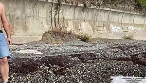 four rangers bang a beach girl with their cocks