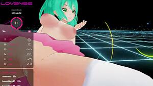 Cute Hentai Camgirl Magicalmysticva Displays Pussy While Sucking Dildo in Web Chat Session