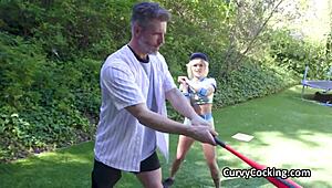 Balls Deep Penetration After Baseball Training With Blonde Teen