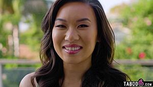 Up Close With Tiny Asian Teen Kimmy Kimm Loving Spanking!