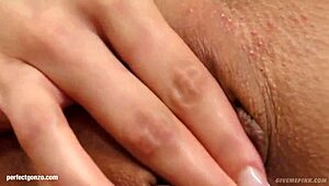 Brandy smile fingers herself alone for fun.