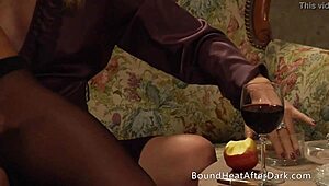 slave's gift mistress prepares slave's strapon for herself