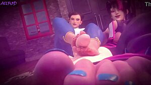 In this hentai, a fierce femdom queen dominates with face sitting.