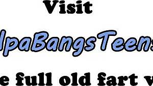 Busty teen babe gets banged by dirty senior