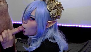 goth elf furiyssh giving blowjob