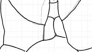 detailed drawing of black big booty in doggy position