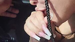 Teen sucks dick deeply while riding wet!