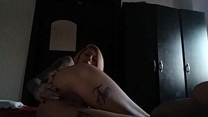 Hot Blonde Fingers Pussy in Friend's House!