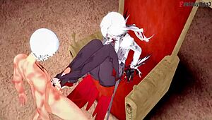 Watch arlecchino give a blowjob with footwork in this genshin impact pov scene