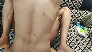 Riding Big Cock for Intense Squirting and Double Cum Creampie. Explosive Action on Neighbor's Monster Cock!