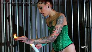 silvia rubi training melissa with hot wax play 😈