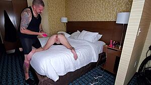 Fucking and sucking random guy at hotel, Let me cover your face!