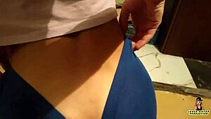Amateur farm girl gives a blowjob and gets fucked in the kitchen
