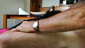 Wanna join this hot Italian crossdressing blowjob?