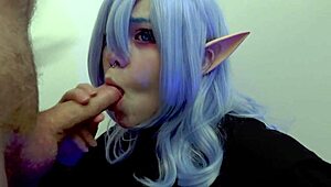 goth elf furiyssh giving blowjob