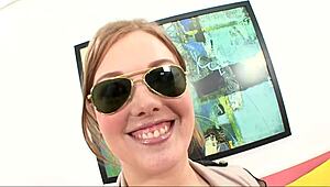 teen 18+ with small tits sucks big cock and gets cumshot