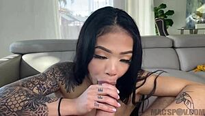 Petite Asian Paisley Paige gets railed by big dick in POV