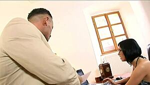 Intriguing secretary in the office