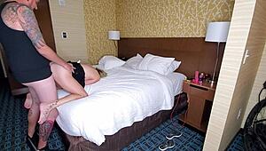 Fucking and sucking random guy at hotel, Let me cover your face!