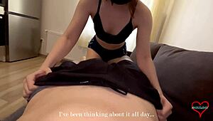 stepsister offered blowjob while ancestors away