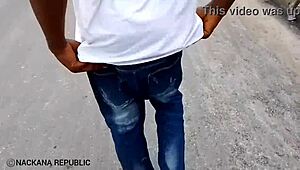 Creating a homemade pussy with a cucumber for fucking.