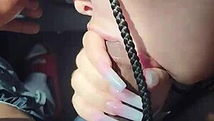 Teen sucks dick deeply while riding wet!