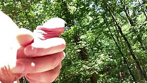 outdoor maledom session with ripped clothes, shaved cock, and creamy orgasms