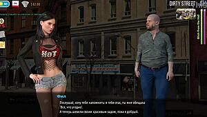 Fashion Business Girl Shows Tits In Alley