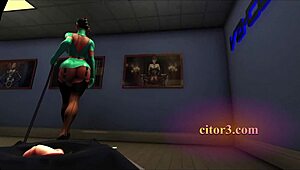 Citor3 3D VR Latex Nurses Pump Hard!