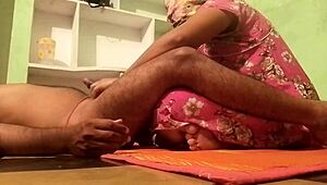 Young desi bhabhi enjoys passionate sex with her partner in lingerie