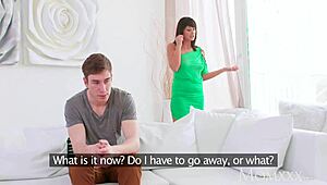 Feisty Brunette Milf Devours Young 18+ Man with Intense Oral