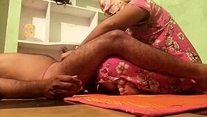 Young desi bhabhi enjoys passionate sex with her partner in lingerie