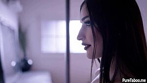 Slut teen 18+ got rough banged in a domination threesome sex