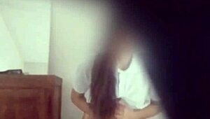 Hidden camera catches skinny Mexican student bent over at wild party