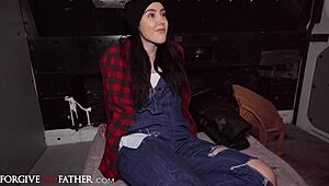 cute 18+ spanish babe gives blowjob and gets hardcore in car