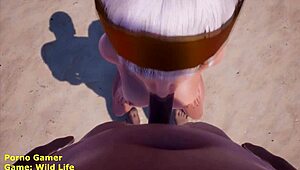 wild life porn game tanka gives blowjob and cumshot to guys