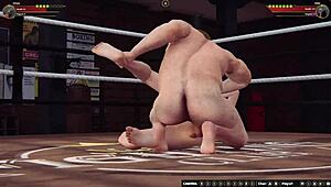 إيثان ضد فيكي في مصارعة عارية ثلاثية الأبعاد وجنس بري