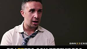 hot brunette slut seduces driving instructor with rough blowjob doggystyle big tits piercing shaved skirt