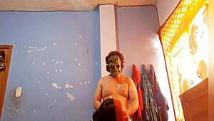 In carnival, stepson penetrates mother-in-law's juicy pussy and big ass for orgasm